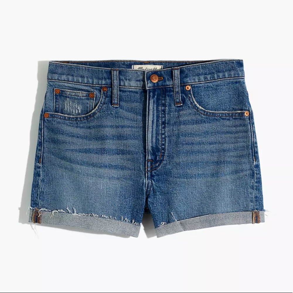 Madewell High-Rise Denim Shorts in Malden Wash
